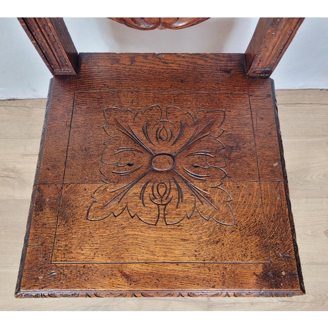 Jacobean Style Gothic Hall Chair, 1890 For Sale - Image 10 of 18