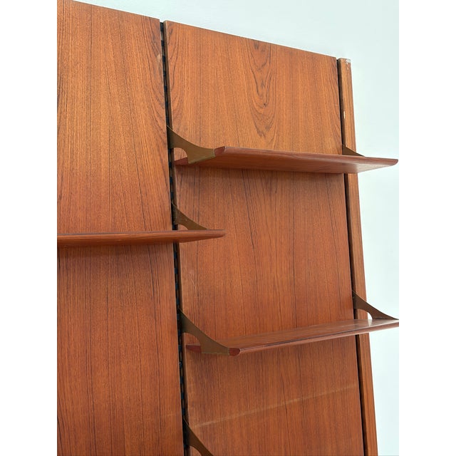 Vintage Modular Wall Bookcase in Teak, 1970s For Sale - Image 13 of 14