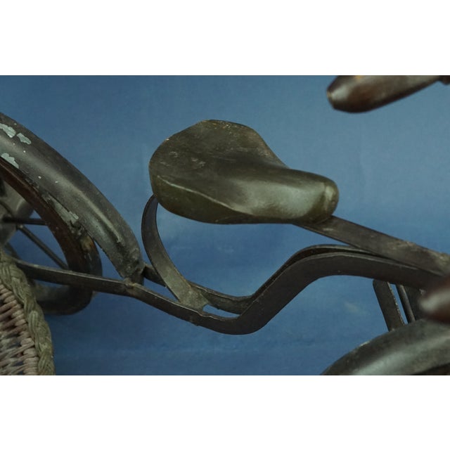 Large 19th Century Handmade Iron and Wicker Sidecar For Sale - Image 12 of 18