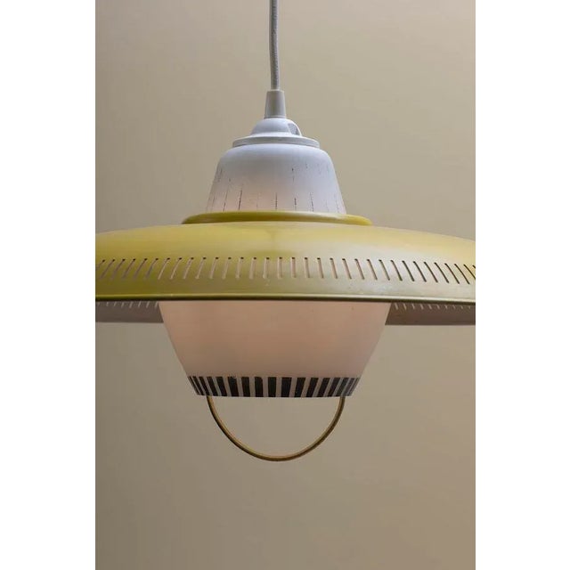 Vintage Danish Lemon-Colored Lamp attributed to Bent Karlby for Lyfa, 1960s, in Very Good conditions. Designed 1960 to...