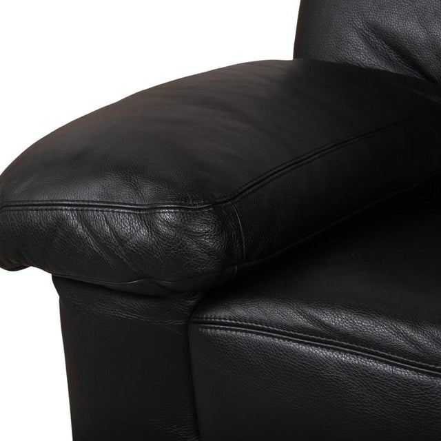 Black Leather Three-Seater Sofa from Koinor For Sale - Image 5 of 13