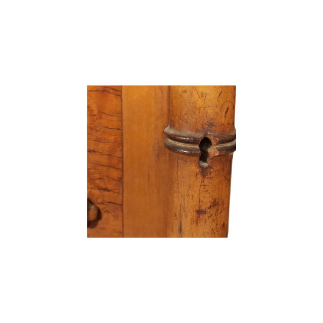 Late 19th Century Paine Furniture Co. Faux Bamboo Birdseye Maple Wellington Chest For Sale - Image 12 of 16