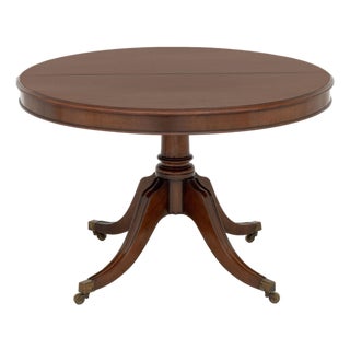 Regency Style Mahogany Pedestal Dining Table For Sale
