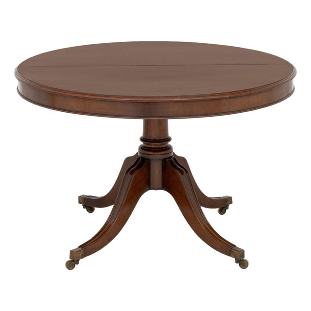 Regency Style Mahogany Pedestal Dining Table For Sale