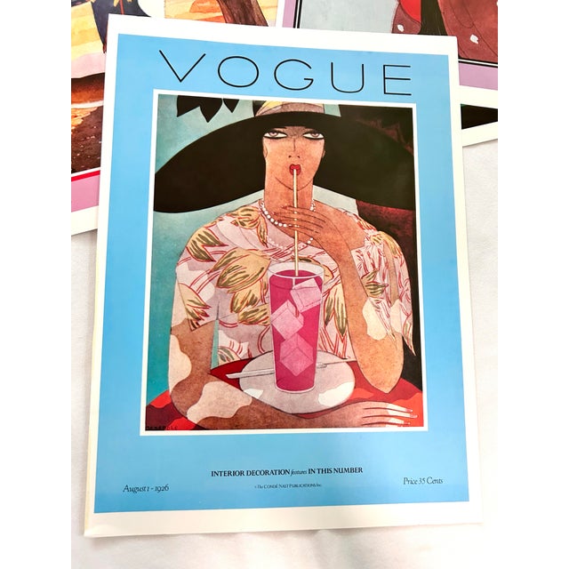 1970s Vintage Vogue Magazine Cover Art Prints - A Large Set of 11 For Sale - Image 5 of 10