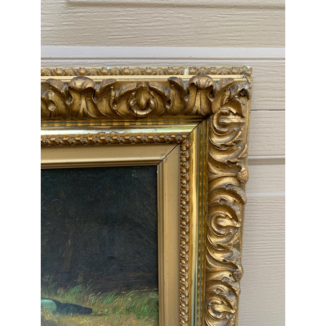 Early 20th Century Antique Hand Painted Framed Oil on Canvas Ladies in a Landscape Painting For Sale - Image 5 of 16