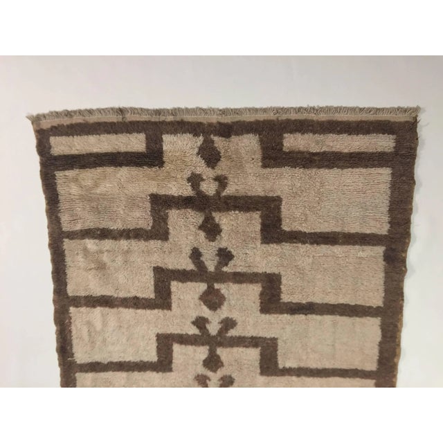 Turkish Gray and Brown Woolen Tulu Rug, 1920s For Sale - Image 4 of 15