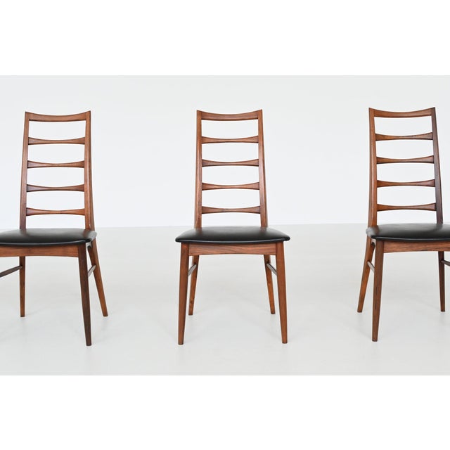 Model Lis Dining Chairs in Rosewood by Niels Koefoed for Koefoeds Møbelfabrik, 1960s, Set of 4 For Sale - Image 9 of 18