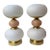 Contemporary Brass and Murano Glass Textured Bulb Lamps - Pair For Sale