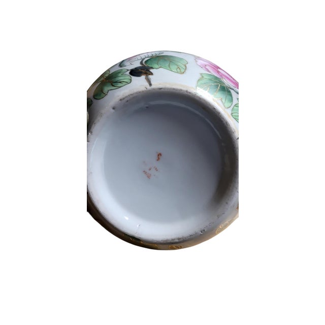 Vintage Lidded Asian Floral Ginger Jar For Sale In Dallas - Image 6 of 7