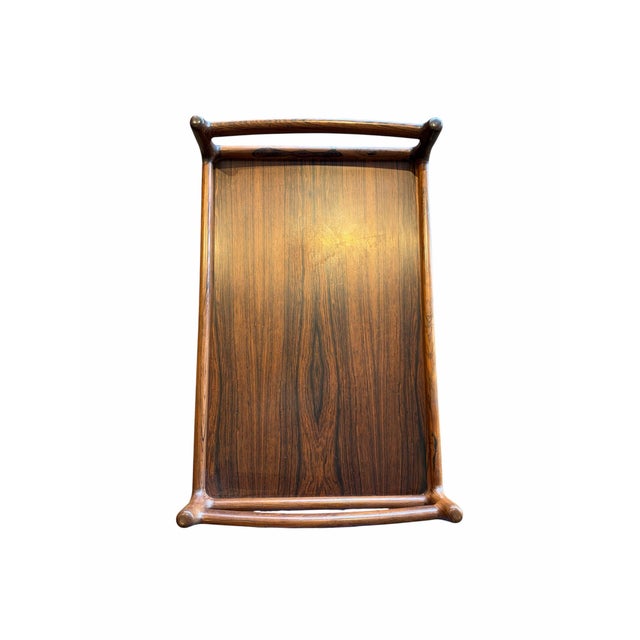 1960s Mid Century Danish Rosewood Bar Cart by Henning Korch for CFC Silkeborg For Sale - Image 5 of 6