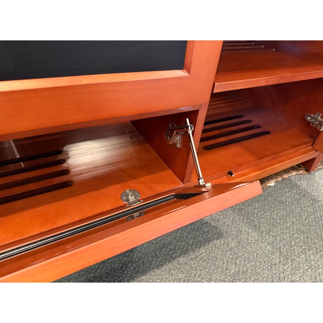 Brown Bdi Novia Glass + Wood Media Cabinet For Sale - Image 8 of 12