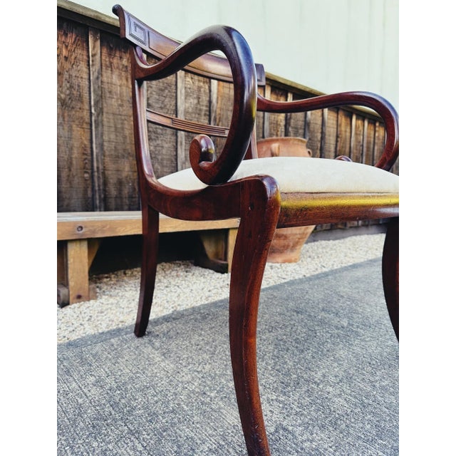 19th Century Mahogany Armchair For Sale - Image 9 of 12