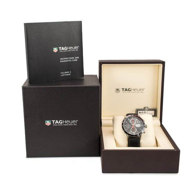 Tag Heuer Carrera Day Date Calibre16 43mm Cv2a1M Grey Dial Steel Automatic Watch For Sale - Image 9 of 10