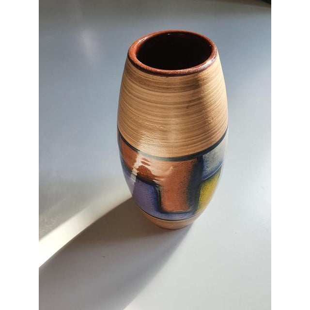 Mid-Century Black, Blue, Orange and Yellow Vetrata Vases and Bowls by Aldo Londi for Bitossi, Italy, Set of 16 For Sale - Image 17 of 18