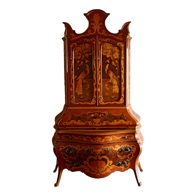 Baroque Inlaid Trumeau, 1960s For Sale