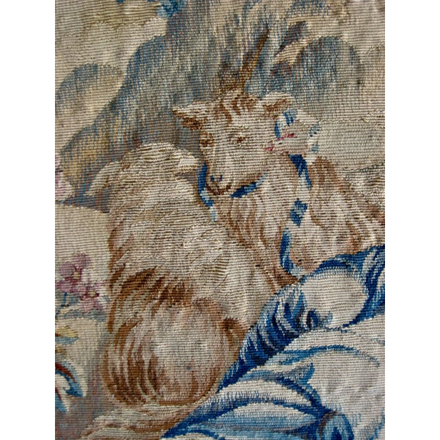 Textile Scene Galente Verdure Aubusson Tapestry Circa 1700 For Sale - Image 7 of 12
