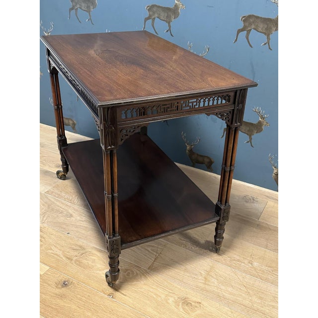 Antique Victorian Trolley in Mahogany, 1890s For Sale - Image 6 of 12