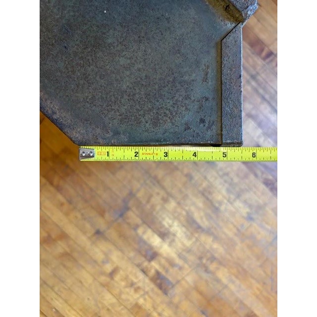 Antique Industrial Galvanized Steel Angled Shelving Unit For Sale - Image 16 of 16