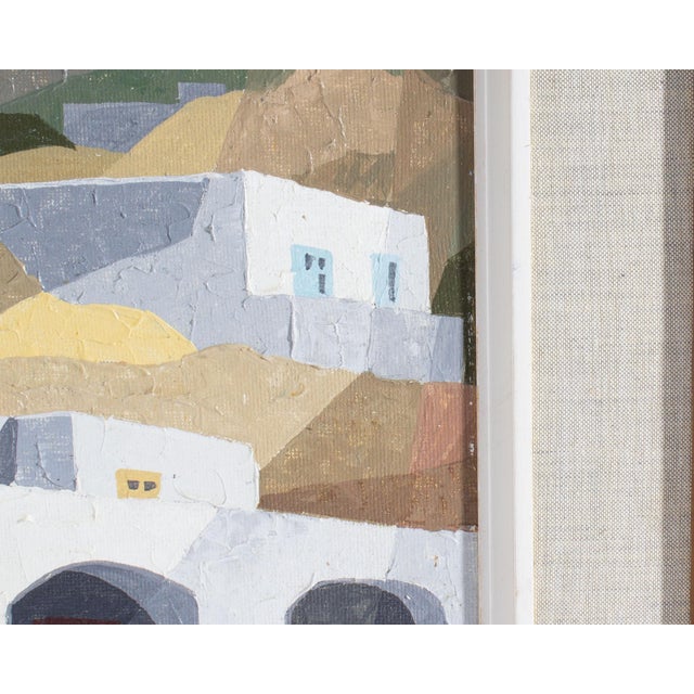 Oil on Board Painting of Greece by Manos Sofianos For Sale In Indianapolis - Image 6 of 9