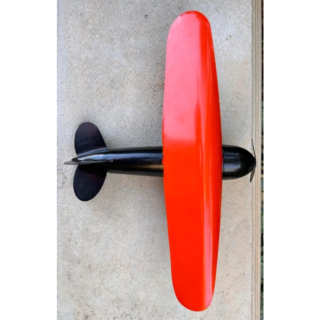 Antique Wyandotte Toy Plane Detroit Lockheed Vega Pressed Steel Airplane For Sale - Image 10 of 12