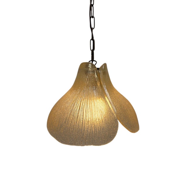 Pendant Lamp with Glass Leaves from Peill & Putzler, 1970s For Sale - Image 12 of 12
