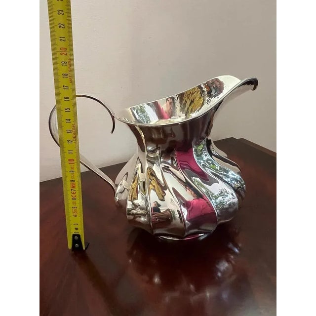 Torchon Handmade 800 Silver Jug, Italy, 1980s For Sale - Image 6 of 11