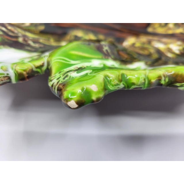 French Green Ceramic Bowl from Vallauris, 1970s For Sale - Image 11 of 12