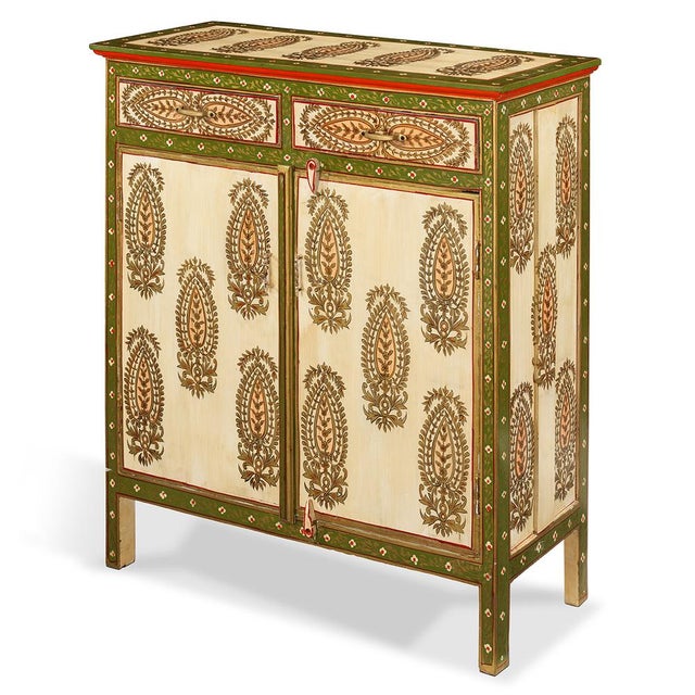 Green and Cream Cabinet, 1940s For Sale - Image 4 of 10