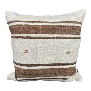 Turkish Hemp Pillow Cushion Natural Beige Brown Cushion Cover 20x20 For Sale