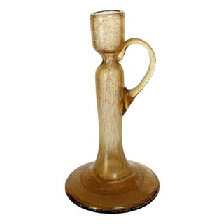 Bubble Glass Candleholder, France, 20th Century For Sale