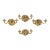Late 19th C. Set 4 Regence Style French Bronze Ormolu 3 Arm Sconces For Sale