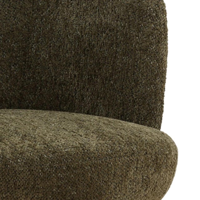 2020s Modern Forest Chenille Swivel Chair For Sale - Image 5 of 6