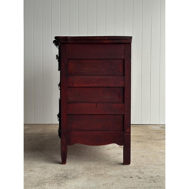 Antique Serpentine Mahogany Chest of Drawers, C. 1890 For Sale - Image 12 of 13