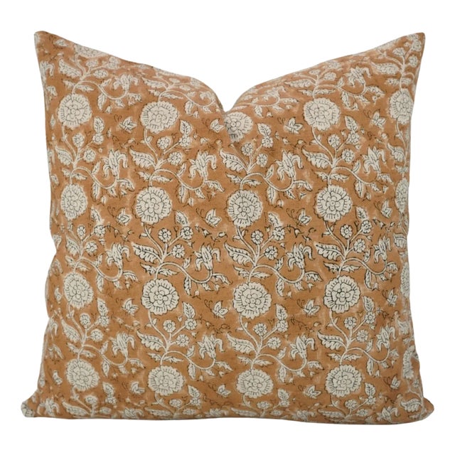 Fabdivine Handcrafted Block Print Cushion Cover 16x16 Inch Cotton Linen-Shillong For Sale