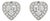 18k Gold Heart Diamond Stud Earrings - Vintage, A Pair For Sale