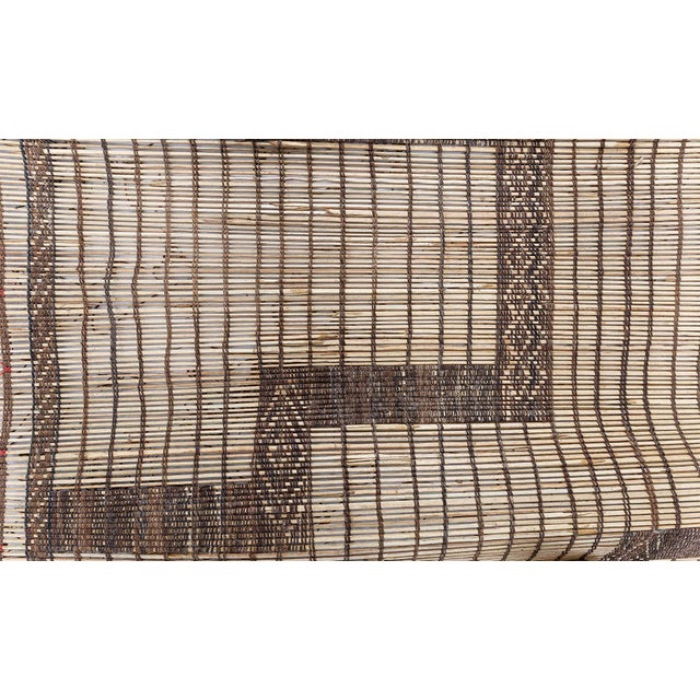 Early 20th Century Doris Leslie Blau Moroccan Vintage Geometric Tan With Brown Rug Reed And Leather For Sale - Image 5 of 8