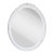 1930s White Oval Wall Mirror W/Floral Crown For Sale