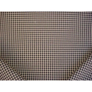 Ralph Lauren LCF40653F Cambrook Houndstooth Black Burlap Upholstery Fabric - 3-7/8 For Sale