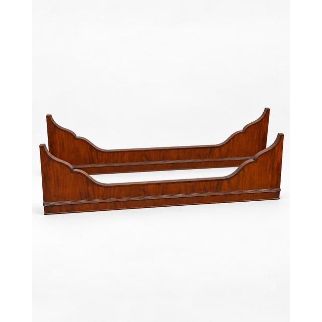 Tan 19th Century Italian Renaissance Revival Mahogany and Birdseye Maple Bed, 1980s For Sale - Image 8 of 10