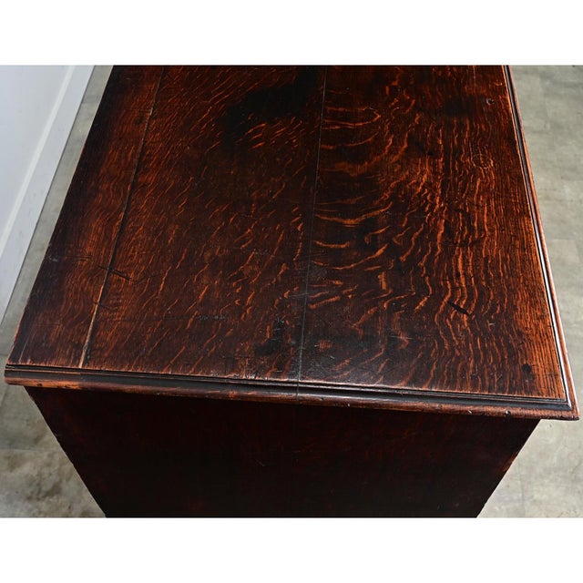 Wood English 19th Century Solid Oak Chest of Drawers For Sale - Image 7 of 12