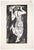 Mid-Century Modern 1960s Thomas Elsner There Is Nothing Phony About Mrs. Frasconi Woodblock For Sale - Image 3 of 4