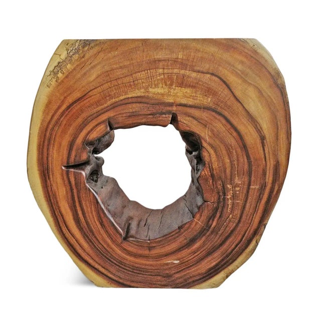 2020s Organic Modern Monkey Pod Side Table For Sale - Image 5 of 8