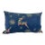 Magical Soaring Multicolored Celestial Reindeer Christmas Pillow With a Sultry Deep Navy Background For Sale
