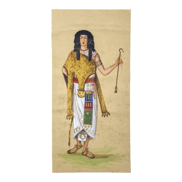 Unknown, Costume for Aida, Tempera and Watercolor, 1920s For Sale