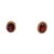 Modern 14 Karat Yellow Gold Oval Button Smoked Topaz Earrings, A Pair For Sale - Image 3 of 7