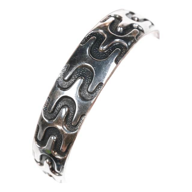 8" David Andersen Norway Sterling Modernist cuff bracelet For Sale