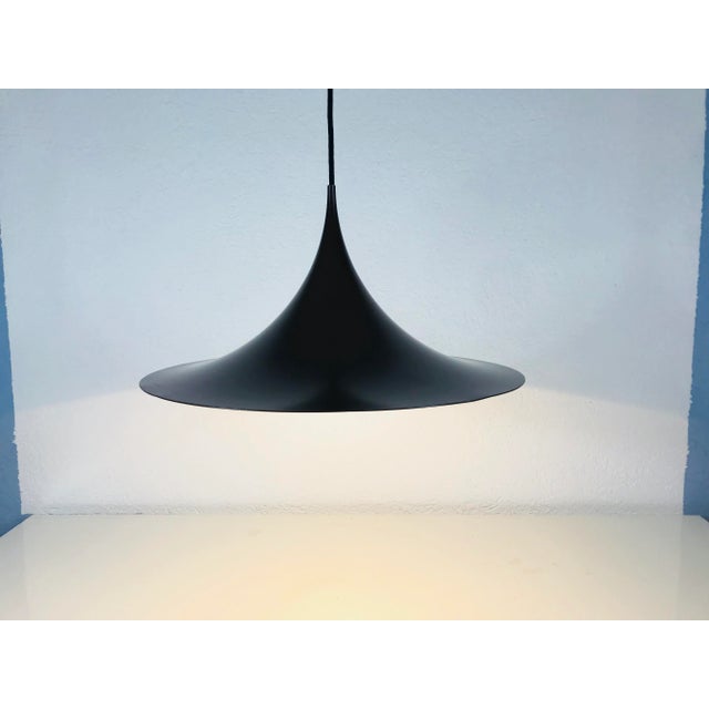 Metal Round Brown Pendant Lamp from Fog & Morup, 1970s For Sale - Image 7 of 9
