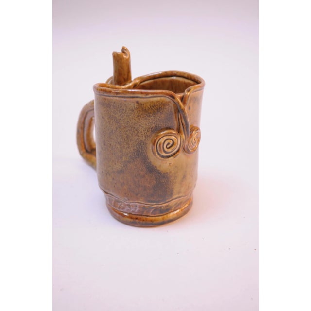 Mid-Century Modern Studio Ceramic "Owl" Coffe Mug For Sale - Image 3 of 10