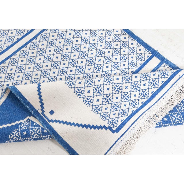Mid 20th Century Doris Leslie Blau Vintage 1940s Indian Cotton Double-Sided Runner For Sale - Image 5 of 10